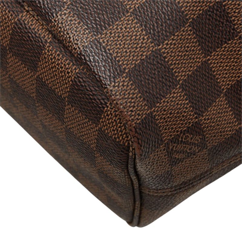 Louis Vuitton Damier Neverfull PM Tote Bag Brown Leather — view 5