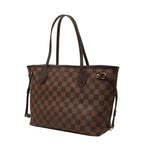 Louis Vuitton Damier Neverfull PM Tote Bag Brown Leather — view 2