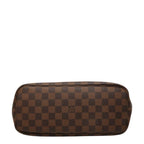 Louis Vuitton Damier Neverfull PM Tote Bag Brown Leather — view 3