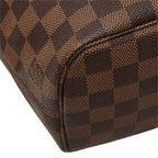 Louis Vuitton Damier Neverfull PM Tote Bag Brown Leather — view 4