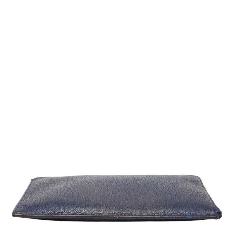 Louis Vuitton Pochette Jules PM Clutch Flat Pouch Navy Taurillon Leather — view 3
