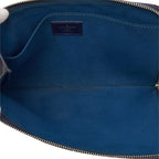 Louis Vuitton Pochette Jules PM Clutch Flat Pouch Navy Taurillon Leather — view 6