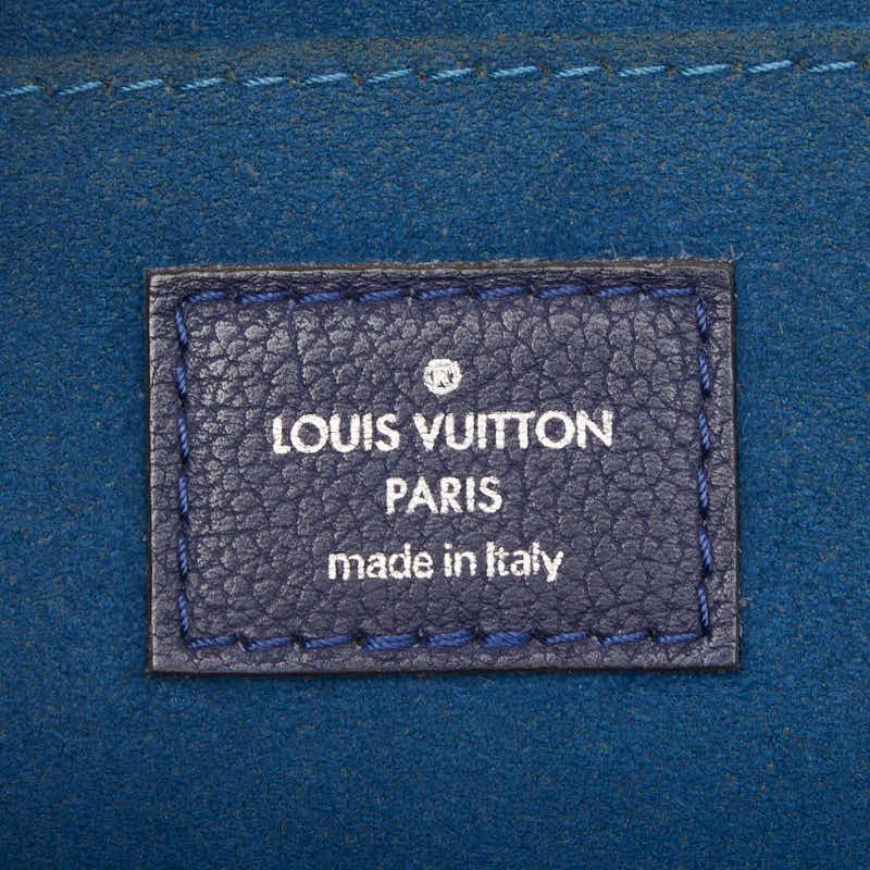 Louis Vuitton Pochette Jules PM Clutch Flat Pouch Navy Taurillon Leather — view 7