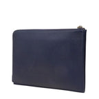 Louis Vuitton Pochette Jules PM Clutch Flat Pouch Navy Taurillon Leather — view 2