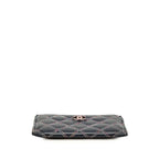 Chanel CC Logo Double Stitch Card Case Navy Multicolor Lambskin — view 3