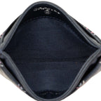 Chanel CC Logo Double Stitch Card Case Navy Multicolor Lambskin — view 4