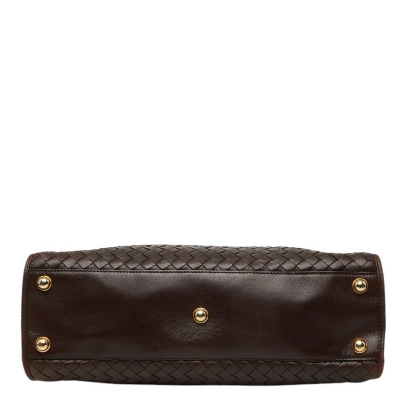 Bottega Veneta Intrecciato 2-Way Shoulder Bag Brown Leather — view 3