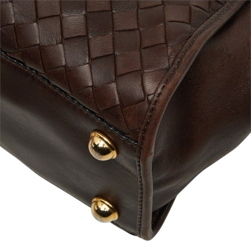 Bottega Veneta Intrecciato 2-Way Shoulder Bag Brown Leather — view 6