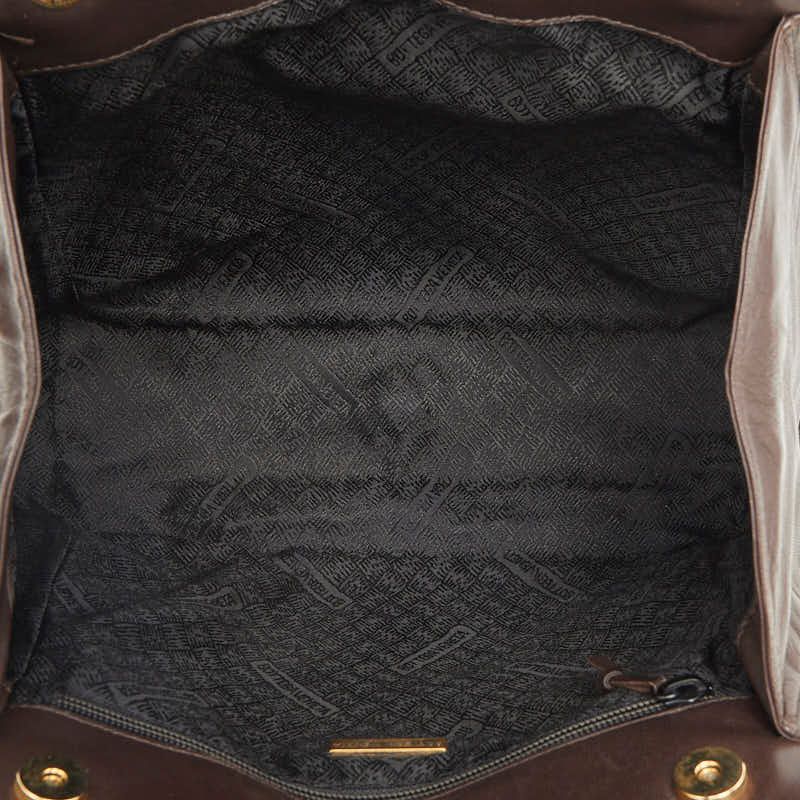 Bottega Veneta Intrecciato 2-Way Shoulder Bag Brown Leather — view 8
