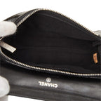 Chanel CC Logo Quilted Pouch Makeup Black Patent — view 7