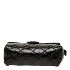 Chanel CC Logo Quilted Pouch Makeup Black Patent — view 3