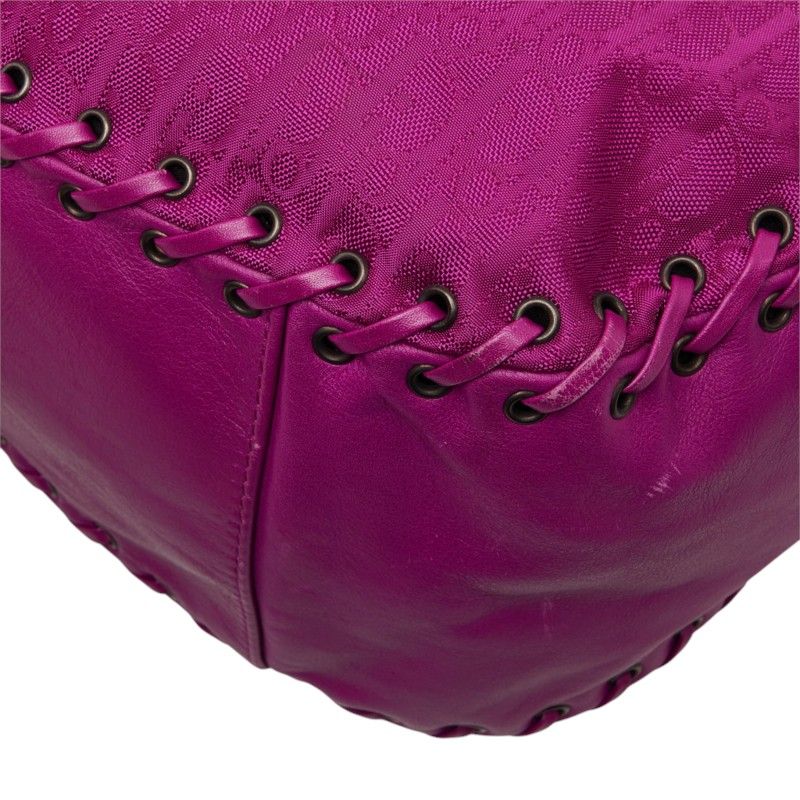 Dior Trotter Oblique Tote Bag Pink Purple Nylon Leather — view 6
