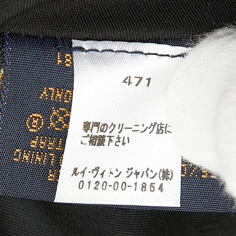 Louis Vuitton Monogram Shadow Cap Baseball Cap Hat Noir Black Leather Cotton — view 7