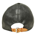 Louis Vuitton Monogram Shadow Cap Baseball Cap Hat Noir Black Leather Cotton — view 3
