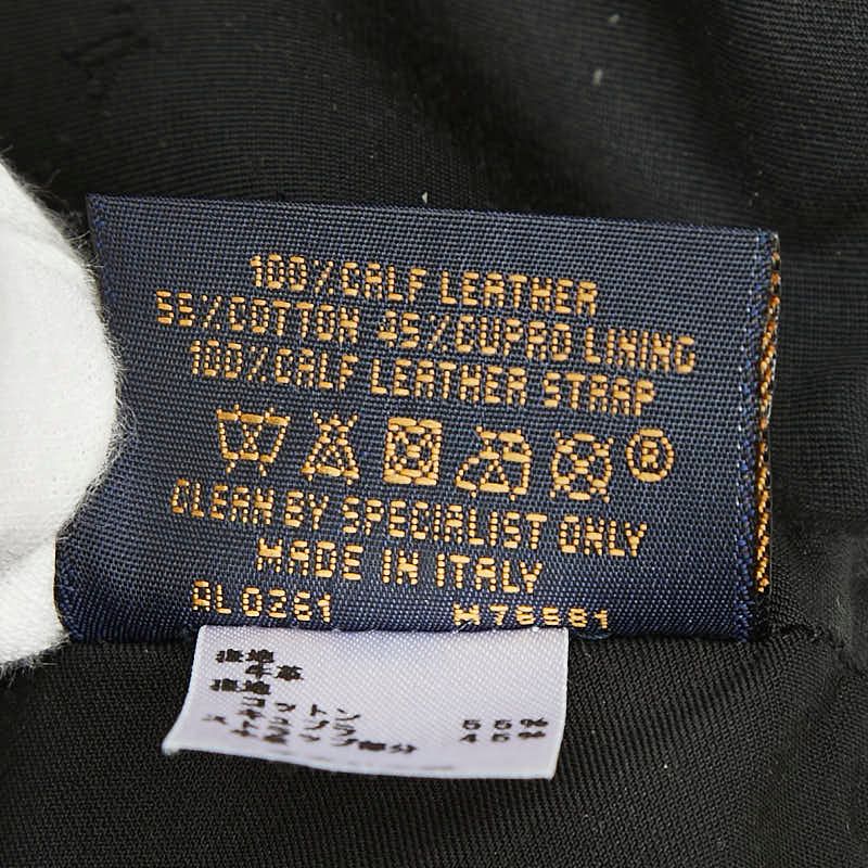 Louis Vuitton Monogram Shadow Cap Baseball Cap Hat Noir Black Leather Cotton — view 5