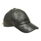 Louis Vuitton Monogram Shadow Cap Baseball Cap Hat Noir Black Leather Cotton — view 2