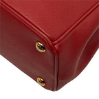 Prada Saffiano Galleria 2-Way Shoulder Bag Red Leather — view 4