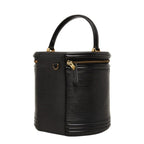 Louis Vuitton Epi Cannes Handbag Vanity Bag Top Handle Noir Black Leather — view 2