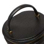 Louis Vuitton Epi Cannes Handbag Vanity Bag Top Handle Noir Black Leather — view 6