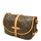 Louis Vuitton Monogram Saumur 30 Crossbody Shoulder Bag Brown Leather — view 2