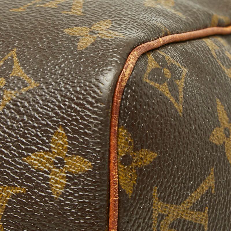 Louis Vuitton Monogram Speedy 30 Vintage Mini Boston Bag Brown Leather — view 6