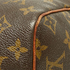 Louis Vuitton Monogram Speedy 30 Vintage Mini Boston Bag Brown Leather — view 6