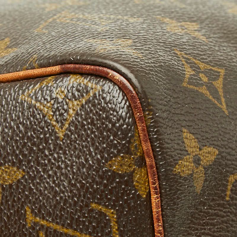Louis Vuitton Monogram Speedy 30 Vintage Mini Boston Bag Brown Leather — view 7
