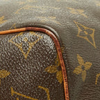 Louis Vuitton Monogram Speedy 30 Vintage Mini Boston Bag Brown Leather — view 7
