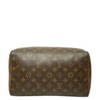 Louis Vuitton Monogram Speedy 30 Vintage Mini Boston Bag Brown Leather — view 3