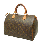 Louis Vuitton Monogram Speedy 30 Vintage Mini Boston Bag Brown Leather — view 2