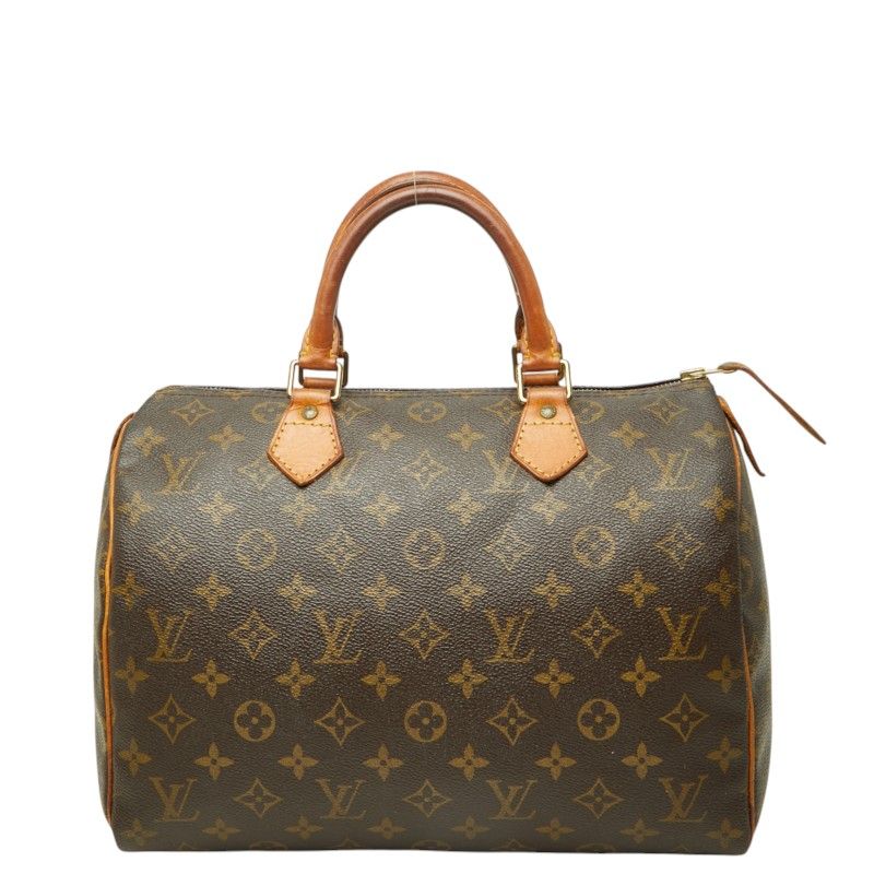 Louis Vuitton Monogram Speedy 30 Vintage Mini Boston Bag Brown Leather