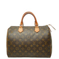 Louis Vuitton Monogram Speedy 30 Vintage Mini Boston Bag Brown Leather