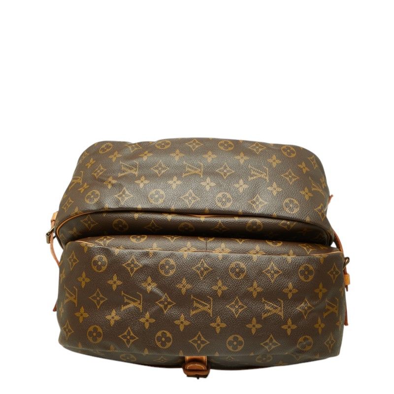 Louis Vuitton Monogram Saumur 35 Crossbody Shoulder Bag Brown Leather — view 3