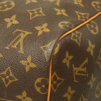 Louis Vuitton Monogram Keepall Bandouliere 55 Boston Bag 2-Way Brown Leather — view 7