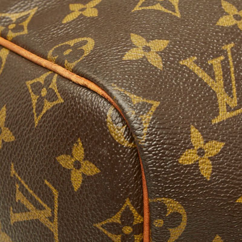 Louis Vuitton Monogram Keepall Bandouliere 55 Boston Bag 2-Way Brown Leather — view 6