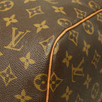 Louis Vuitton Monogram Keepall Bandouliere 55 Boston Bag 2-Way Brown Leather — view 5