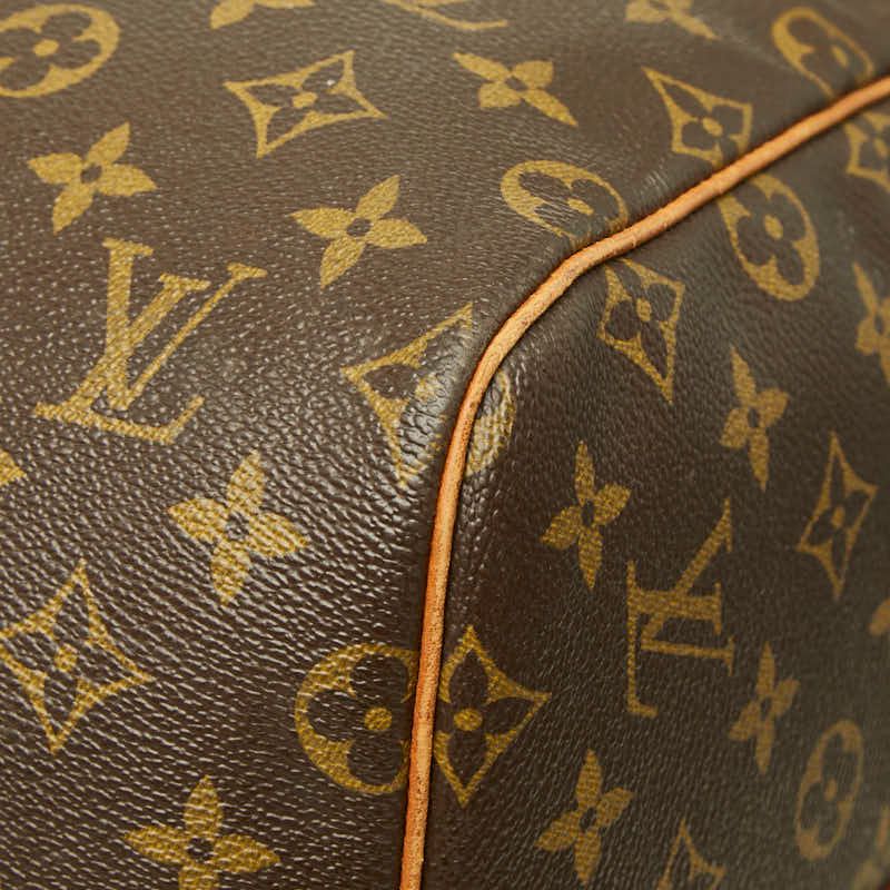 Louis Vuitton Monogram Keepall Bandouliere 55 Boston Bag 2-Way Brown Leather — view 5