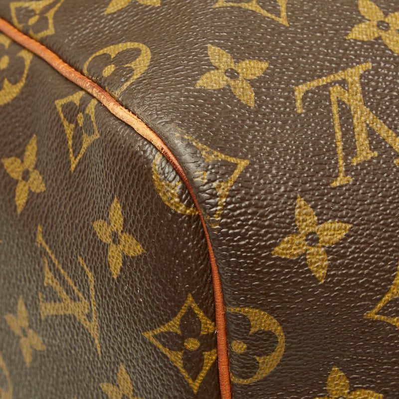 Louis Vuitton Monogram Keepall Bandouliere 55 Boston Bag 2-Way Brown Leather — view 8
