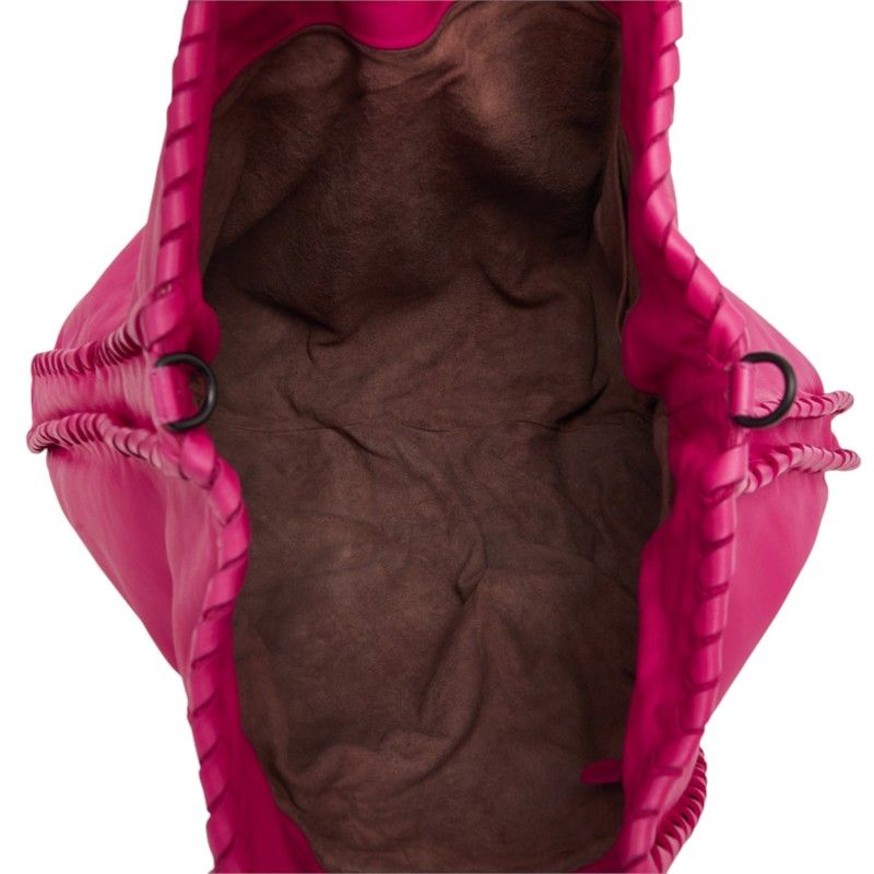 Bottega Veneta Intrecciato Tote Shoulder Bag 2-Way Pink Leather Python — view 6