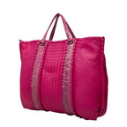Bottega Veneta Intrecciato Tote Shoulder Bag 2-Way Pink Leather Python — view 2
