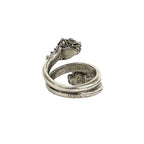 Gucci Double Tiger Head Ring Metal Swarovski Silver — view 6