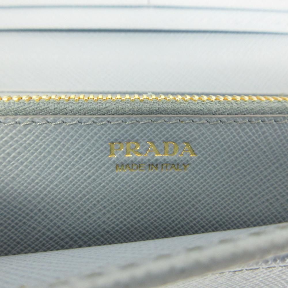 Prada Wallet Bifold Saffiano Leather Pass Light Blue — view 7