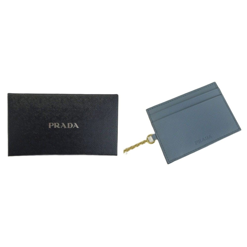 Prada Wallet Bifold Saffiano Leather Pass Light Blue — view 8