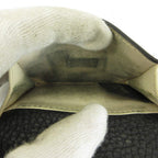 Fendi Peekaboo Wallet Trifold Cowhide Leather Turnlock Logo Gold Black — view 8