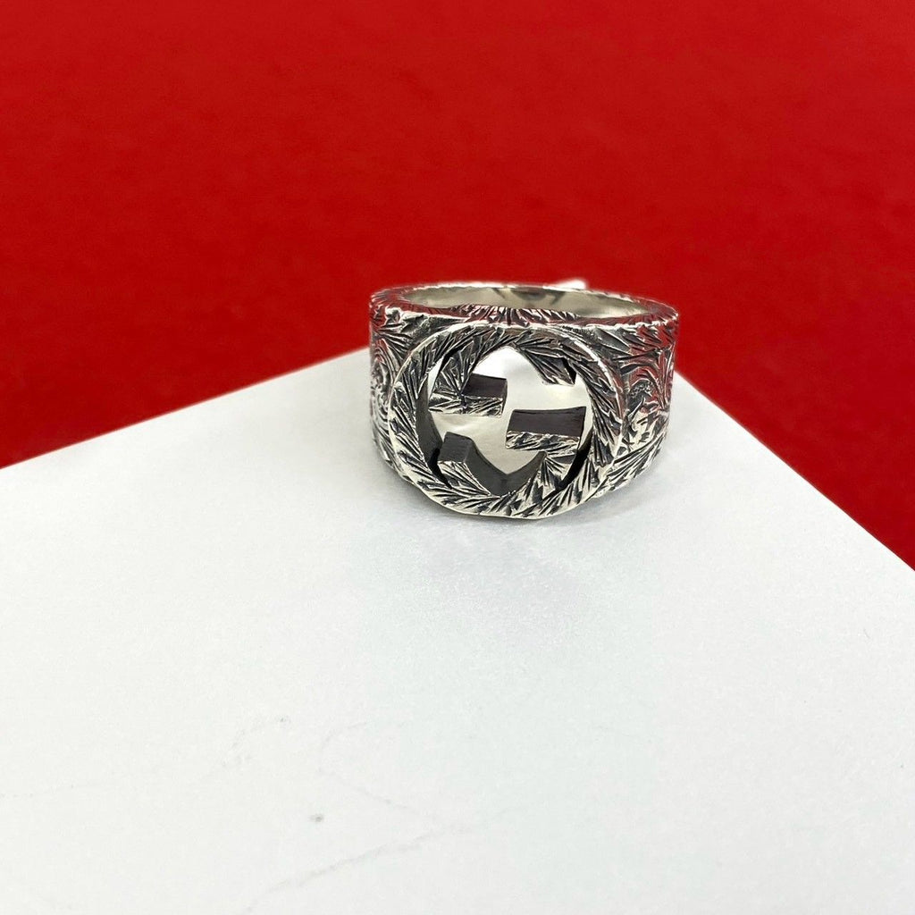 Gucci Interlocking G Ring 925 Sterling Silver