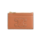 Celine Card Case Cuir Triomphe Zip