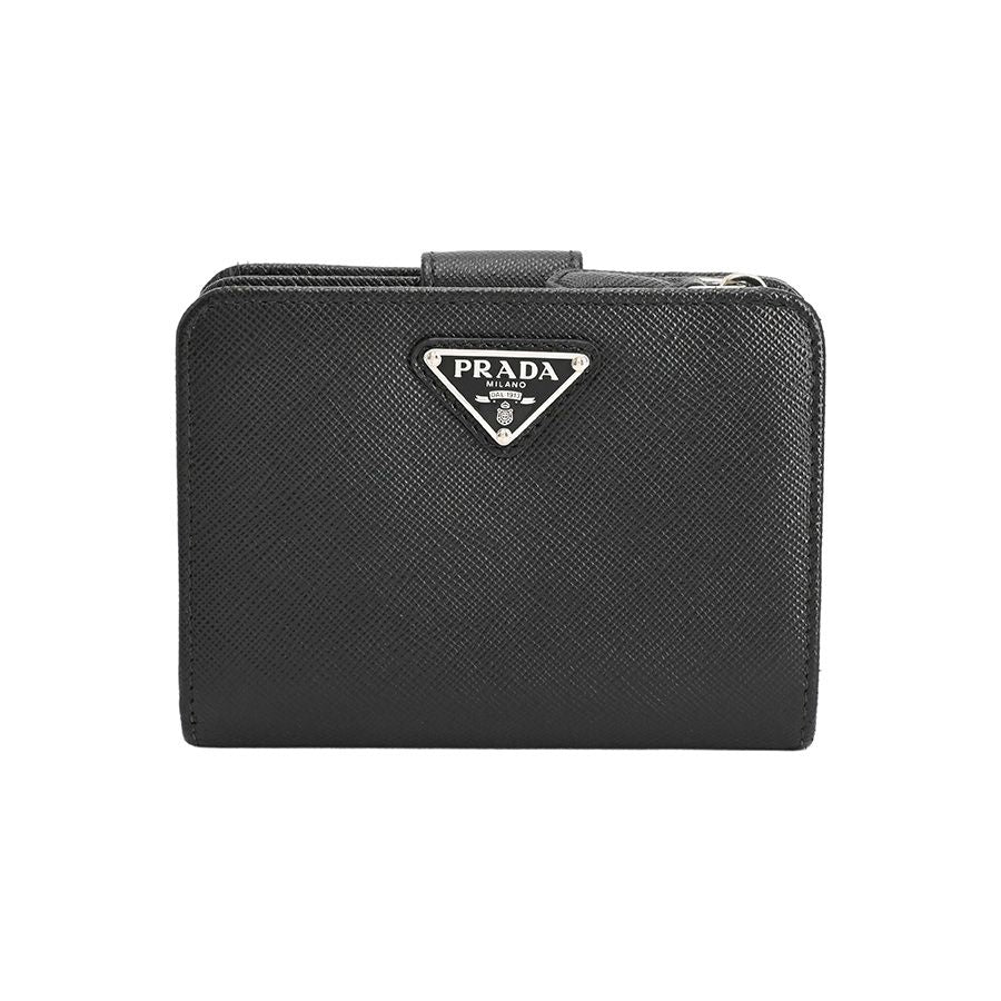 Prada Medium Wallet Saffiano Triangle