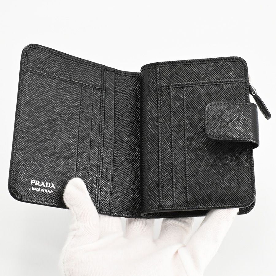 Prada Medium Wallet Saffiano Triangle — view 4