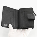 Prada Medium Wallet Saffiano Triangle — view 4