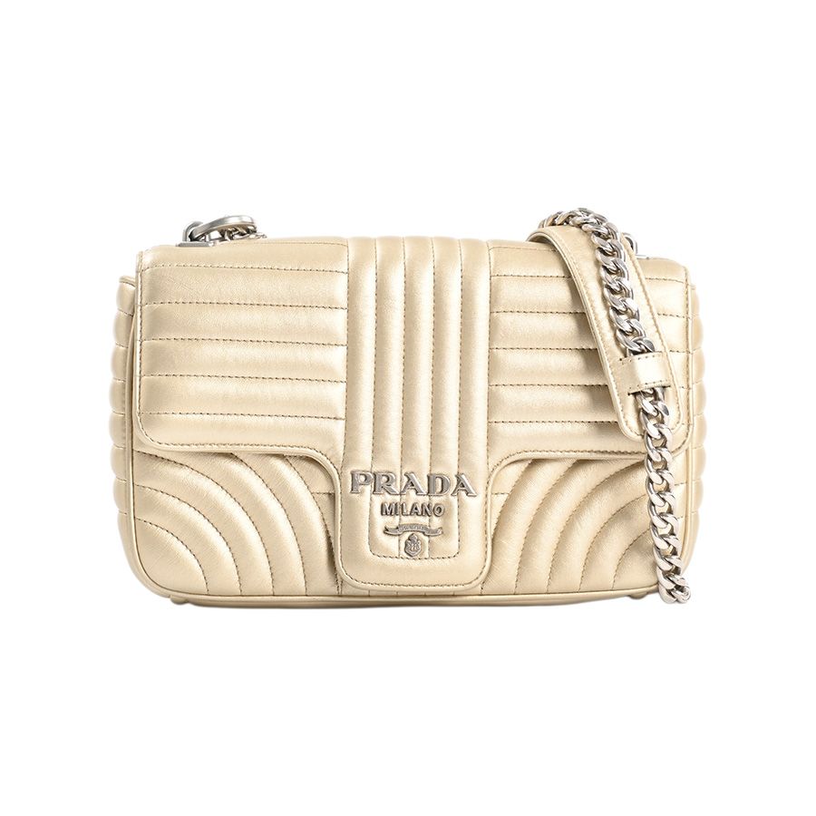 Prada Shoulder Bag Diamond Glam Chain